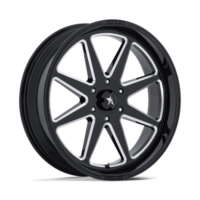 Msa Offroad Wheels M54 Spark Utv Gloss Black Milled 22x7 (+0) 6x139.7