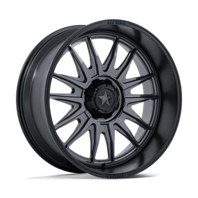 Msa Offroad Wheels M55 Commander Utv Matte Gunmetal W/ M-blk Lip 24x10 (-25) 5x114.3