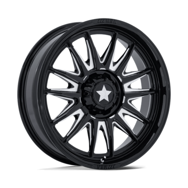 Msa Offroad Wheels M55 Commander Utv Gloss Black Milled 24x7 (+0) 4x137/4x156