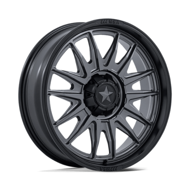 Msa Offroad Wheels M55 Commander Utv Matte Gunmetal W/ M-blk Lip 15x7 (+10) 6x139.7