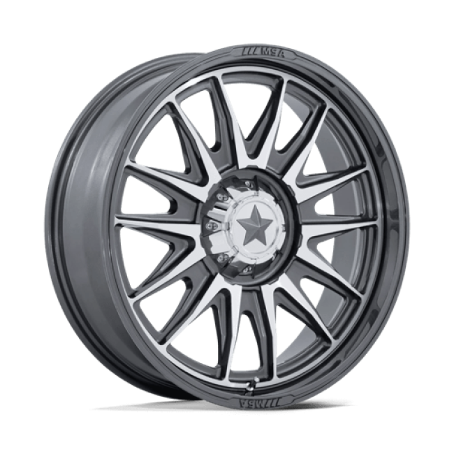 Msa Offroad Wheels M55 Commander Utv Platinum W/ Machined Face 22x7 (+0) 4x137/4x156