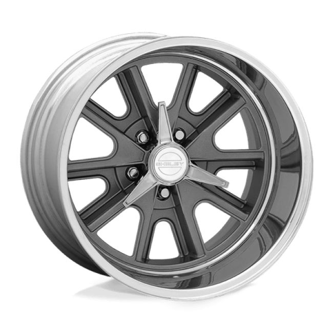 American Racing Vintage Vn427 Shelby Cobra Two-pc Mag Gray Polish Barrel 17x8 (-13) 5x114.3