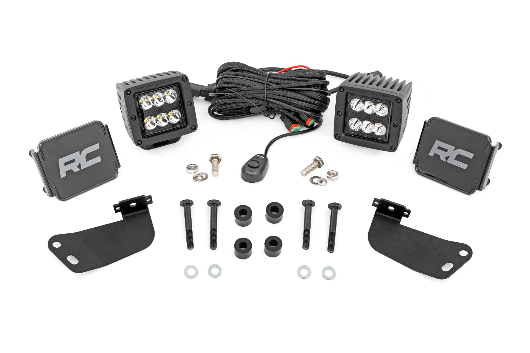 LED Light Kit | Front Mount | 2" Black Pair | Segway 570 F