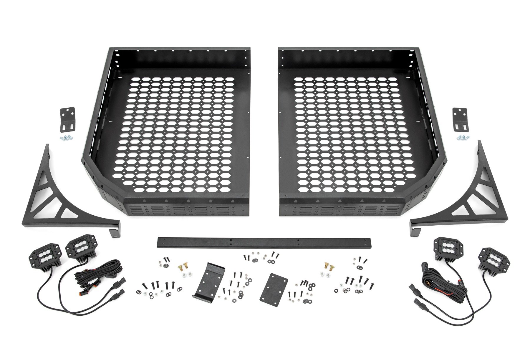 Cargo Rack | Dual 2" Black LED Pairs | Flush Mount | CFMOTO UFORCE 1000