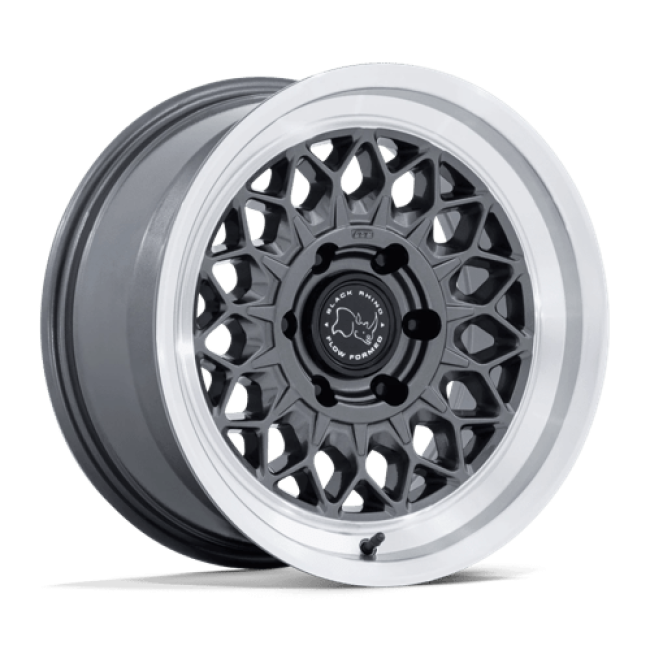 Black Rhino Hard Alloys Br034 Graz Gloss Gunmetal W/ Machined Lip 17x8.5 (+0) 6x139.7