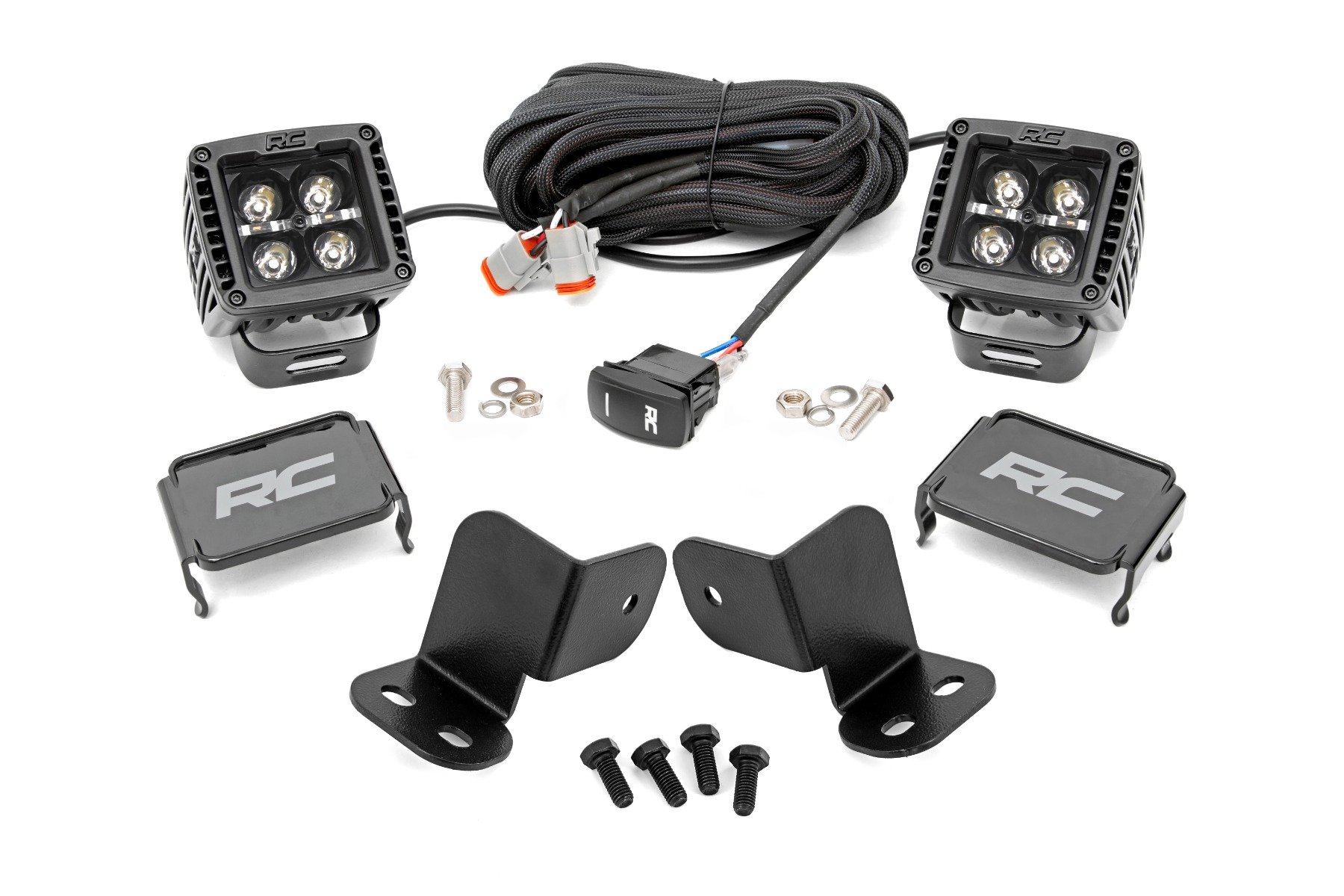 LED Light Kit | Rear Mount | 2" Black Pair | White DRL | Segway 570 F