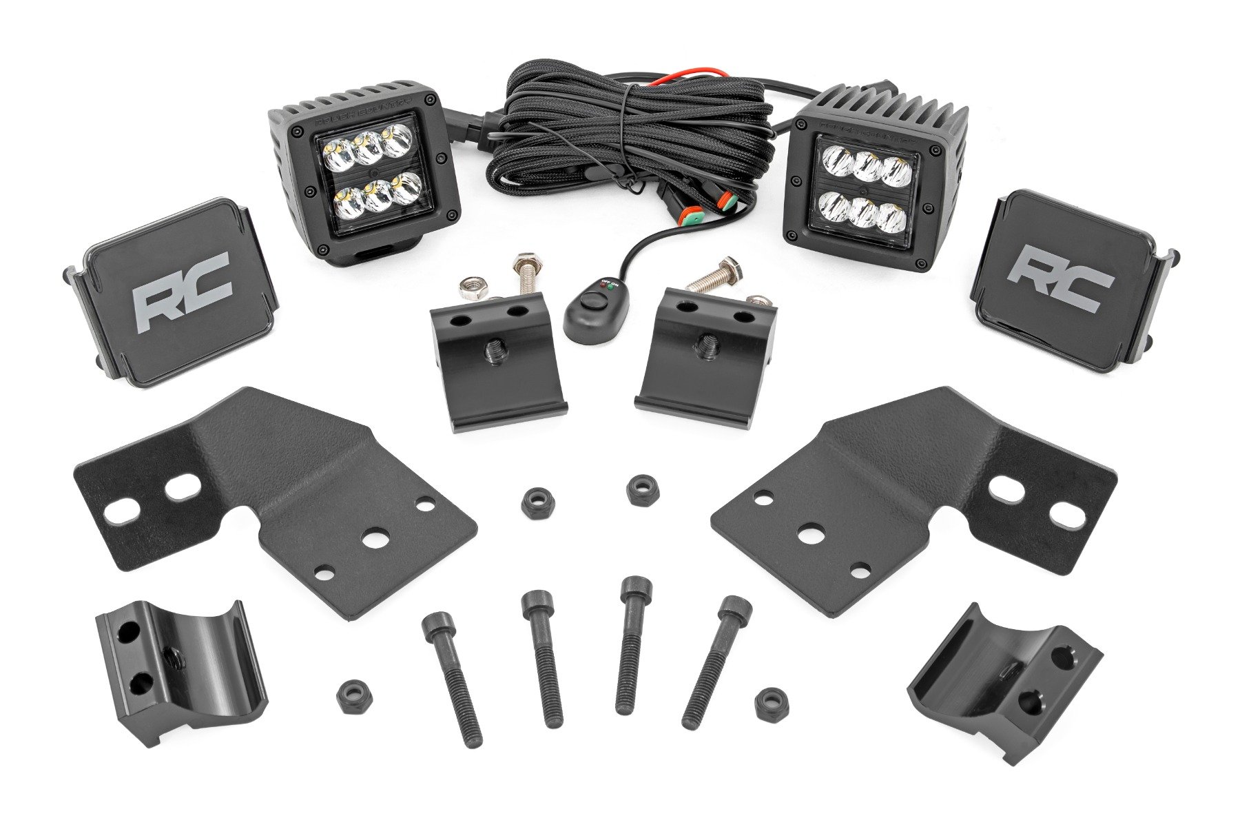 LED Light Kit | Front Mount | 2" Black Pair | Polaris XPEDITION ADV 5