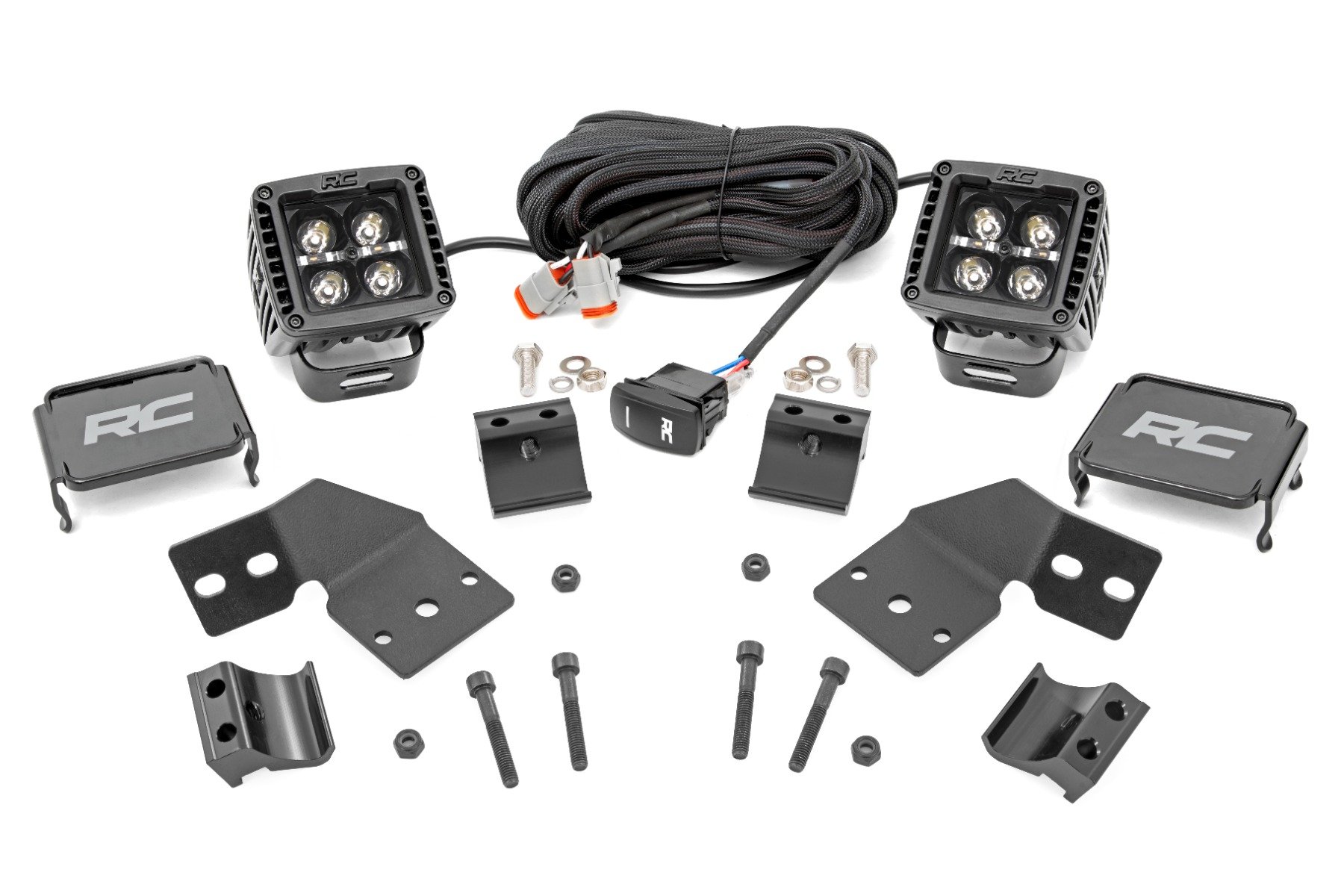 LED Light Kit | Front Mount | 2" Black Pair | White DRL | Polaris XPEDITION ADV 5