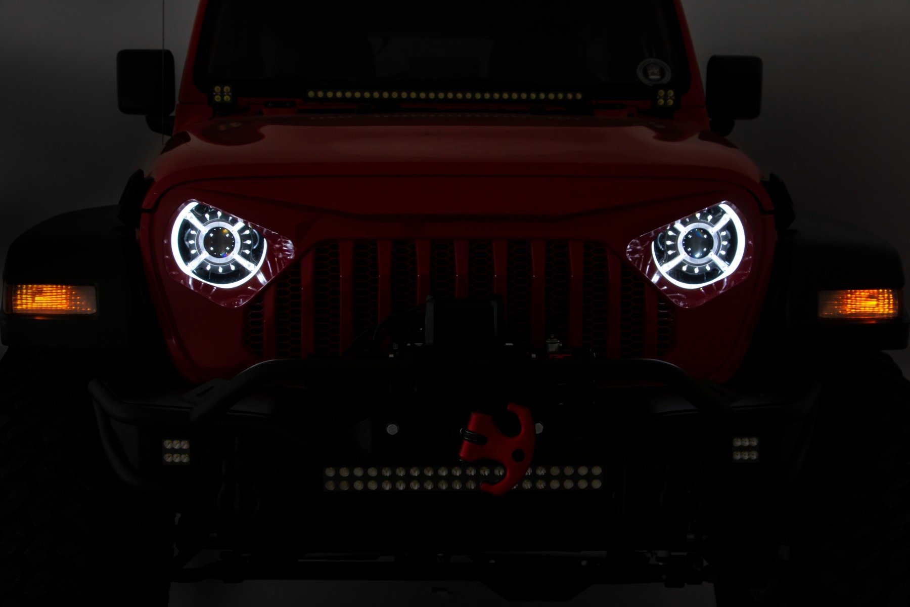 9 Inch DRL Halo LED Headlights | DOT Approved | Jeep Gladiator JT/Wrangler JL (18-26)
