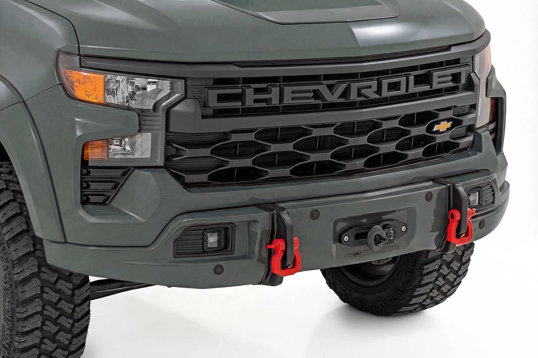 Front FXS Bumper | 12000S | GBD Cypress Gray | Chevy Silverado 1500 2WD/4WD (2023-2026)