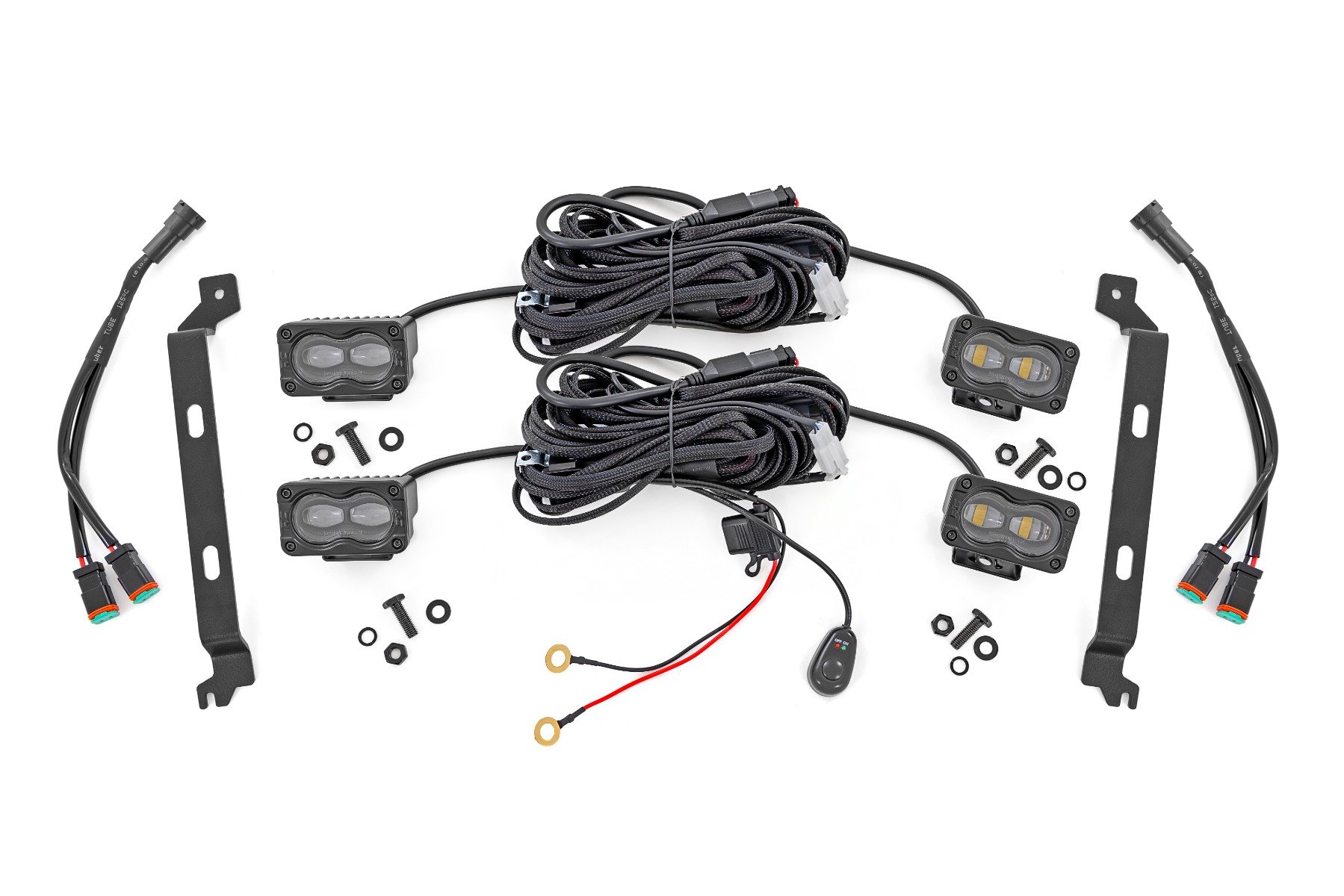 LED Fog Light Kit | 3x1.75 Inch Black Series Slim Aux | Yellow | Toyota Tacoma (2024-2026)